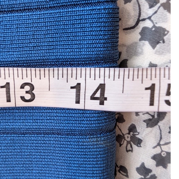 Herve Leger Kahli Bandage Dress S Royal Blue V-Neck 3/4 Sleeve Bodycon Y2K Glam - Picture 13 of 14